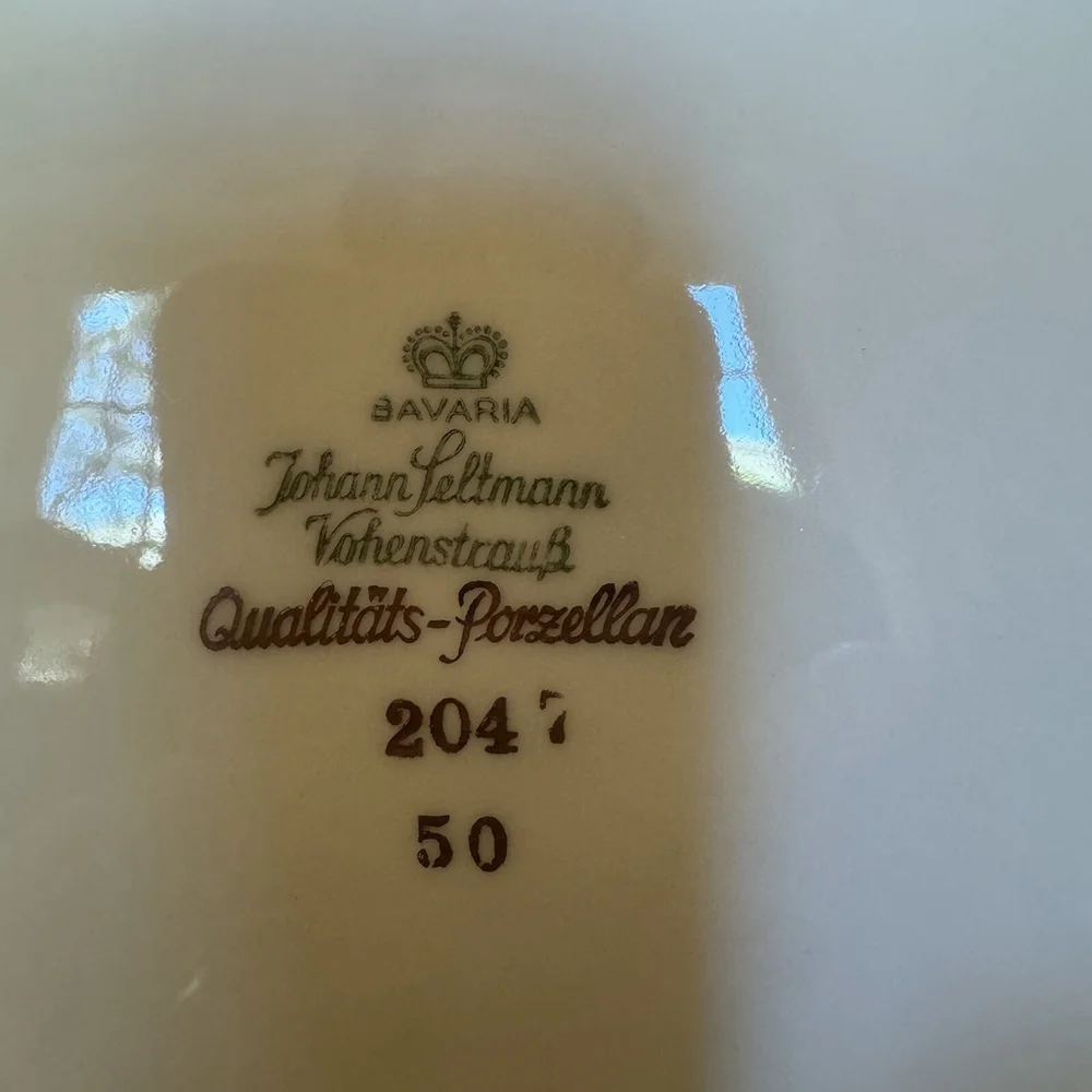 VTG Bavaria Vohenstrauss Johann Seltmann Teacup/Saucer/Dessert Plate 3 PC Set